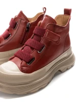 Ghete Dama din piele naturala 66082 RED | ADVANCER