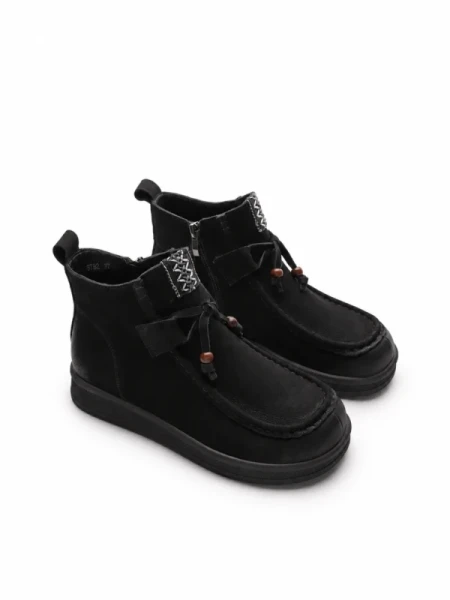 Ghete Dama din piele naturala 5782 BLACK | ADVANCER