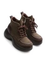 Ghete Dama din piele naturala 1575-2 KHAKI | ADVANCER