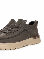 Ghete Barbati din piele naturala R028-1 GREY | ADVANCER