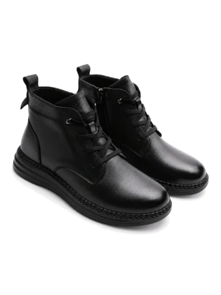 Ghete Dama din piele naturala 2586M BLACK | ADVANCER