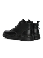 Ghete Dama din piele naturala 2586M BLACK | ADVANCER