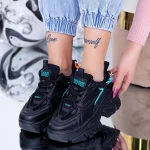 Ženski športni copati s platformo WL118 Črna | Mei