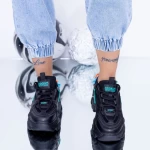 Ženski športni copati s platformo WL118 Črna | Mei