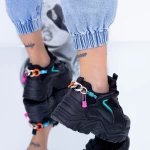 Ženski športni copati s platformo WL118 Črna | Mei