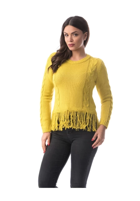 Ženski pulover 1102 Rumena | Adrom