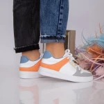 Ženski športni copati A28 Bela-Oranžna | Fashion