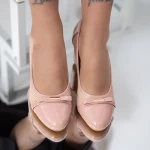 Čevlji z debelo peto C113 Breskev-Nude | Fashion
