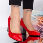 Čevlji z debelo peto C99B Rdeča | Fashion