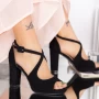 Ženski sandali z debelo peto YXD19 Črna | Mei