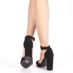 Ženski sandali z debelo peto XKK110A Črna | Mei