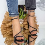 Ženski sandali z debelo peto BD7 Črna | Mei