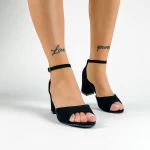 Ženski sandali z debelo peto XKK566 Črna | Mei