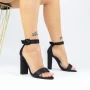 Ženski sandali z debelo peto 2XKK571 Črna | Mei