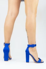 Ženski sandali z debelo peto 2XKK571 Modra | Mei