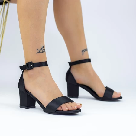Ženski sandali z debelo peto 2XKK572 Črna | Mei