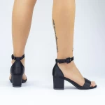 Ženski sandali z debelo peto 2XKK572 Črna | Mei