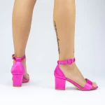 Ženski sandali z debelo peto 2XKK572 Fuksija | Mei