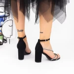 Ženski sandali z debelo peto 2RG12 Črna | Mei