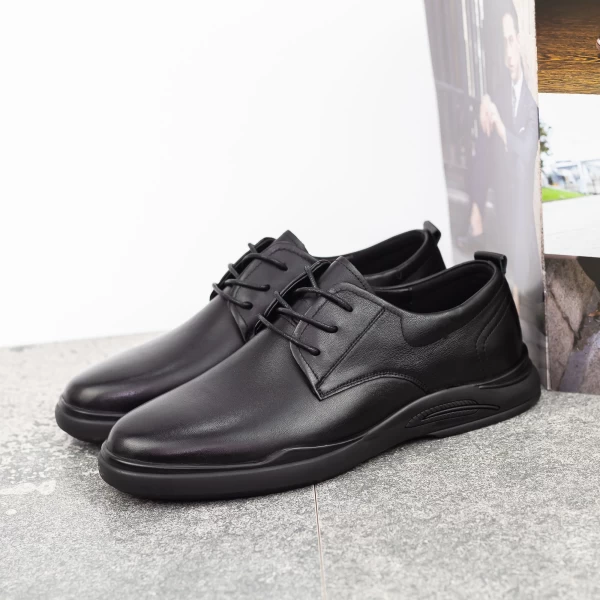 Moški čevlji iz naravnega usnja W2301 Črna | Mels