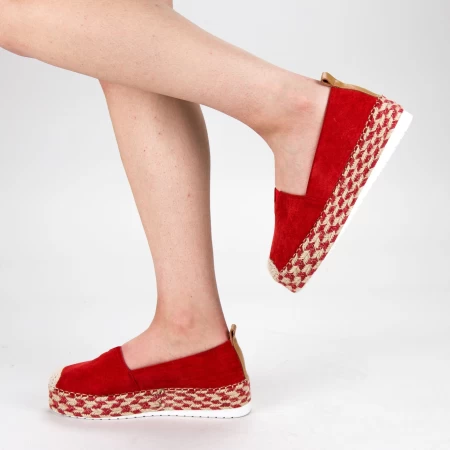Ženski casual čevlji s platformo BL00029 Rdeča | Botinelli