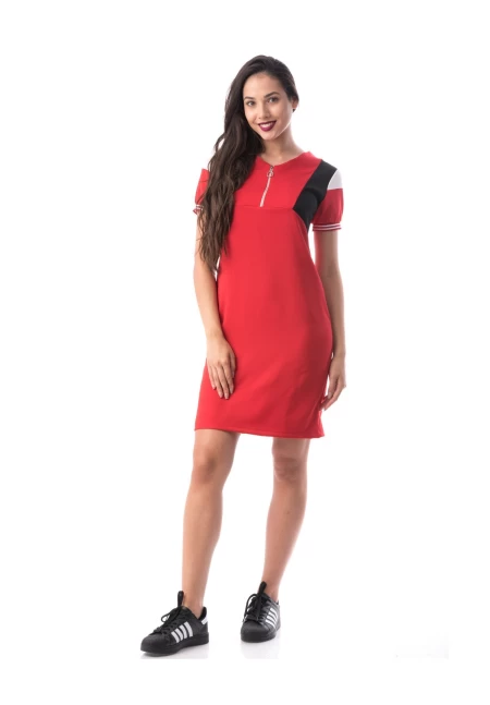 Ženska obleka 8286 Rdeča | Adrom