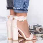 Ženski sandali z debelo peto XKK161A Nude | Mei