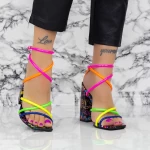 Ženski sandali z debelo peto 2XKK116 Večbarvena | Mei