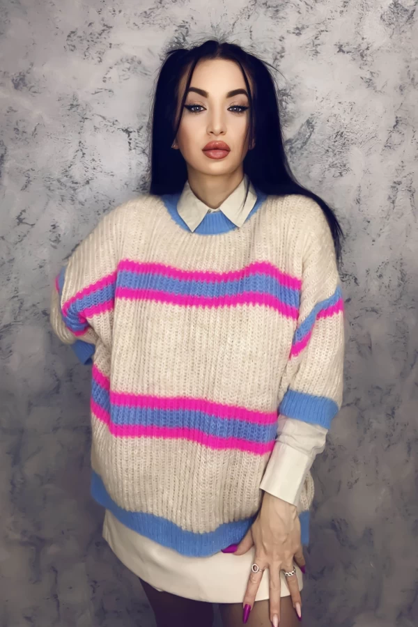 Ženski pulover 6127-1 Večbarvena | Anita Roberto