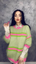 Ženski pulover 6127-4 Večbarvena | Anita Roberto