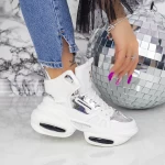 Ženski športni copati s platformo K08 Bela | Mei