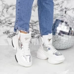 Ženski športni copati s platformo K08 Bela | Mei