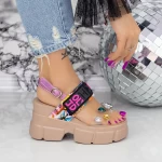 Ženski sandali s platformo 2WL99 Roza | Mei