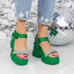 Ženski sandali s platformo 2WL100 Zelena | Mei