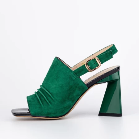 Ženski sandali z debelo peto K4340-3722A Zelena | Jose Simon
