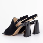 Ženski sandali z debelo peto K4340-3722D Črna | Jose Simon