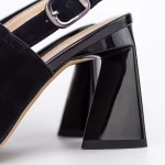 Ženski sandali z debelo peto K4340-3722D Črna | Jose Simon