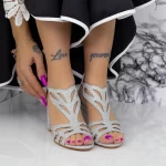 Ženski sandali z debelo peto 2XKK95 Srebrna | Mei