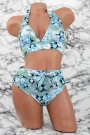 Ženski 2-delni kopalka F56-2 Modra | Meina