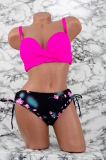 Ženski 2-delni kopalka L16-1 Fuksija-Črna | Meina