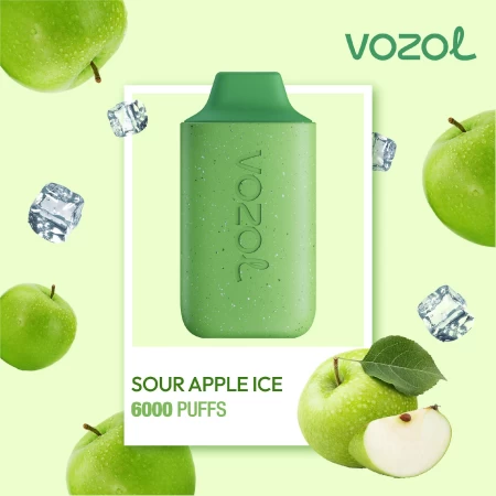 Elektronska nargila za enkratno uporabo STAR6000 SOUR APPLE ICE | VOZOL