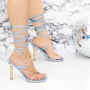 Ženski sandali s tanko peto VK140 Modra | Botinelli