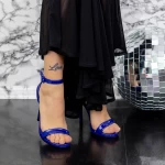 Ženski sandali s tanko peto 2SY22 Modra | Mei
