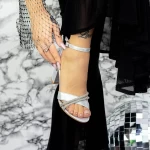 Ženski sandali z debelo peto 2YXD73 Srebrna | Mei