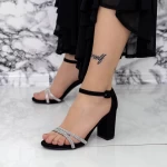 Ženski sandali z debelo peto 2XKK31 Črna | Mei