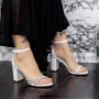 Ženski sandali z debelo peto 2XKK28 Bela | Mei