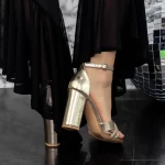 Ženski sandali z debelo peto 2YXD72 Zlata | Mei
