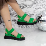 Ženski sandali s platformo 2KM7 Zelena | Mei