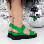 Ženski sandali s platformo 2KM7 Zelena | Mei