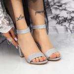 Ženski sandali z debelo peto 2XKK230 Srebrna | Mei